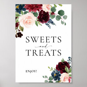 Poster Sinal de Casamento Floral Boho Boho