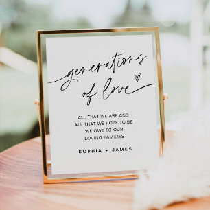 Poster Sinal de Casamento Gerações de Amor EVERLEIGH