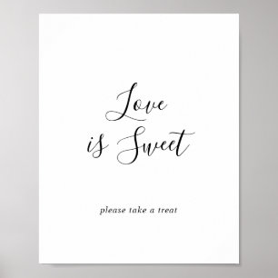 Poster Sinal de Casamento Minimalista Amor é Doce