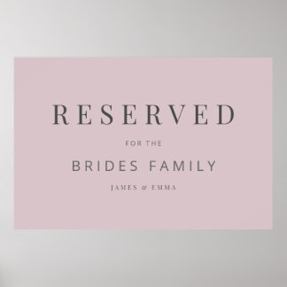 Poster Sinal de Casamento Minimalista Dusky Rose