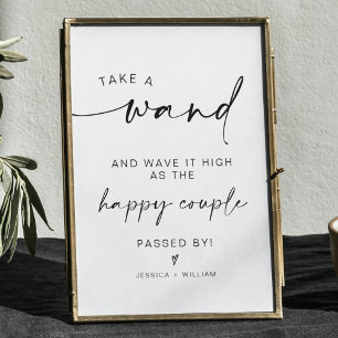 Poster sinal de casamento minimalista moderno
