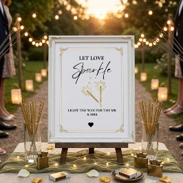 Poster Sinal de Casamento Minimalista Moderno Deixe o Amo