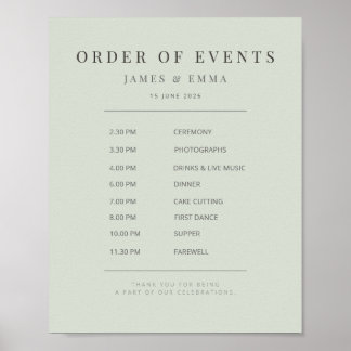 Poster Sinal de Casamento Minimalista | Sage Pálido