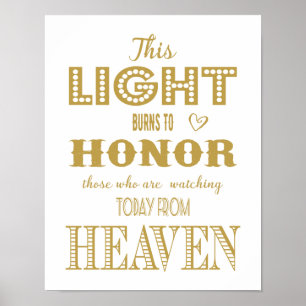 Poster Sinal de Casamento Moderno Em Memória de alguém qu