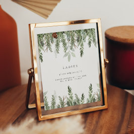 Poster Sinal de casamento no inverno Senhoras da Cesta de