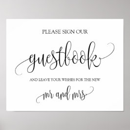 Poster Sinal de Casamento Nosso Sinal De Guestbook