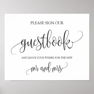 Poster Sinal de Casamento Nosso Sinal De Guestbook