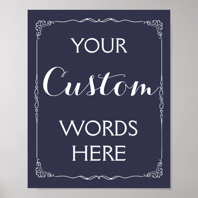 Poster Sinal de Casamento ou Partido faça seu próprio per (Frente)