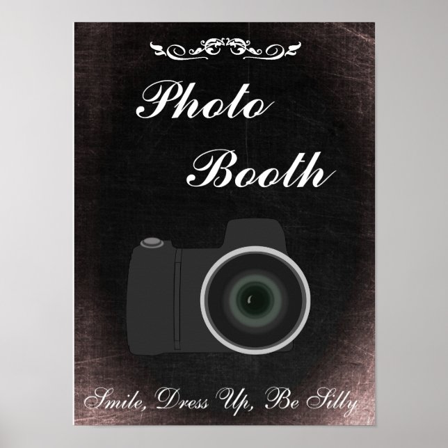 Poster Sinal de Casamento para Booth Fotográfico, estilo  (Frente)
