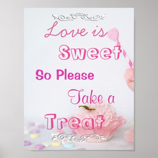 Poster Sinal de Casamento para o Buffet Docente, Cupcakes (Frente)
