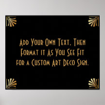 Sinal de Casamento Personalizado Art Deco Ouro Pre