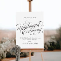 Sinal de Casamento Sem Celular com Letra Elegante 