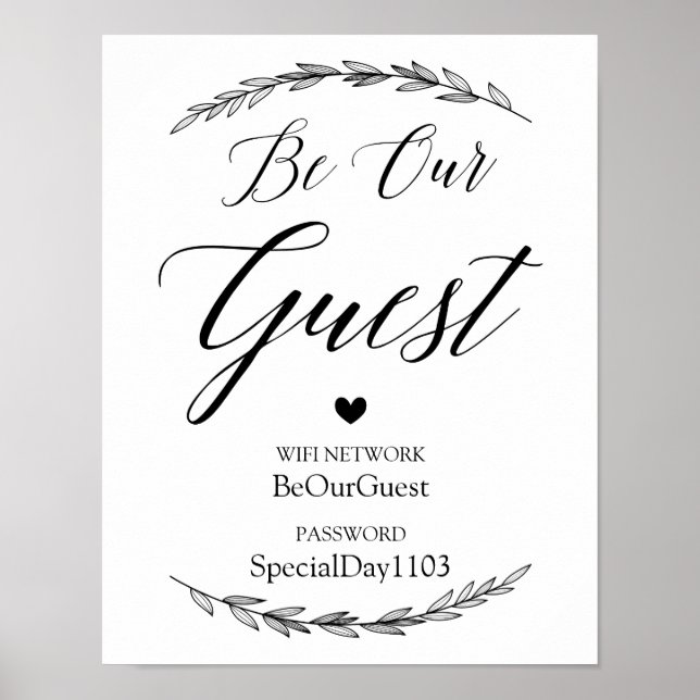 Pôster Sinal De Casamento - Senha Wifi - Sinal De Casamen (Frente)