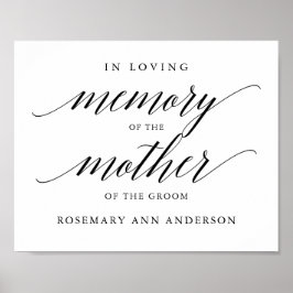 Poster Sinal de casamento tipografia em memória amorosa