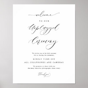 Poster Sinal de Casamento Vertical da Cerimônia de Cerimô
