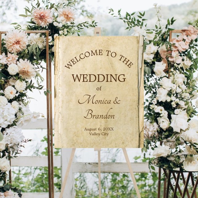 Poster Sinal de Casamento vintage Rústico (Criador carregado)