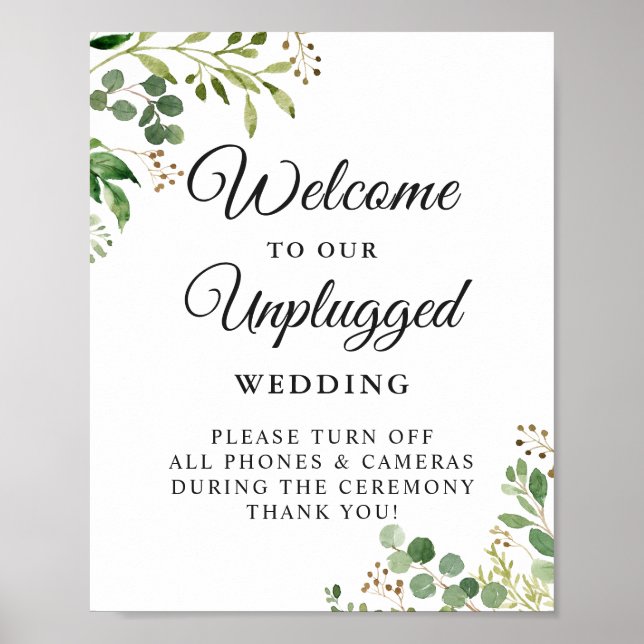 Poster Sinal de Cerimônia de Casamento Sem Dispositivos c (Frente)