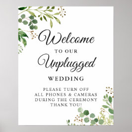 Poster Sinal de Cerimônia de Casamento Sem Dispositivos c