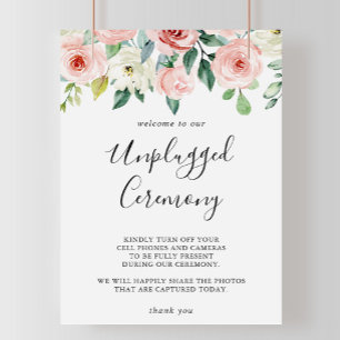 Poster Sinal de cerimônia desplugada de Dainty Floral El