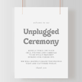 Poster Sinal de Cerimônia Minimalista Formal Elegante sem