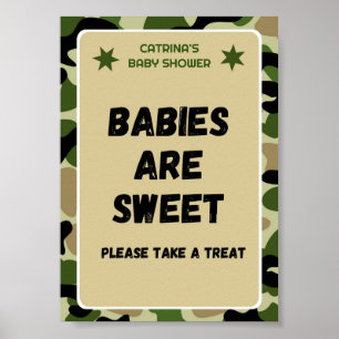 Poster Sinal de Chá de fraldas da Camo