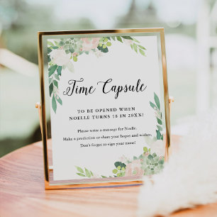 Poster Sinal de Chá de fraldas da cápsula DEVON