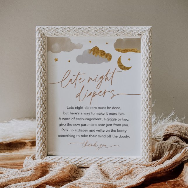 Poster Sinal de Chá de fraldas da Estrela de Tremor Notur (Criador carregado)