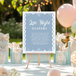 Poster Sinal de Chá de fraldas da Fralda da noite mexica 