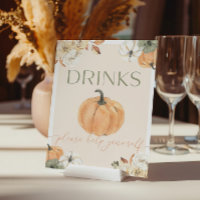 Sinal de Chá de fraldas de abóbora