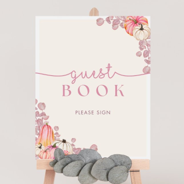 Poster Sinal de Chá de fraldas de Abóbora (Criador carregado)