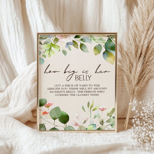 Poster Sinal de Chá de fraldas de Animais da Floresta (Criador carregado)