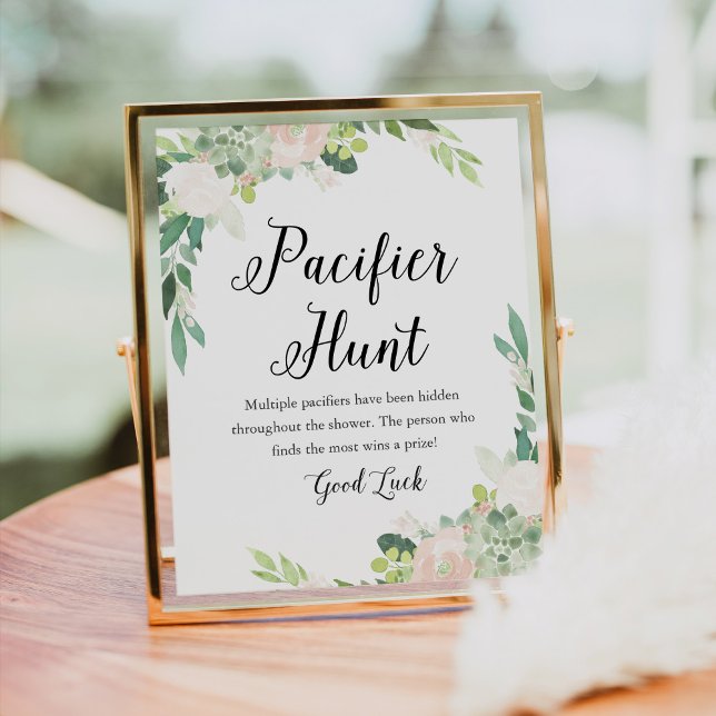 Poster Sinal de Chá de fraldas de Caça com Pacificador DE (Criador carregado)