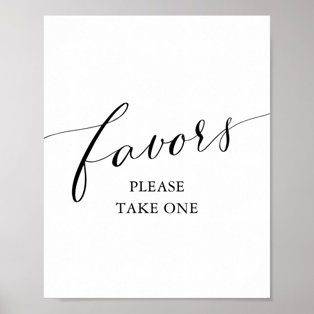 Poster Sinal de Chá de fraldas de Caligrafia Negra Modern (Frente)