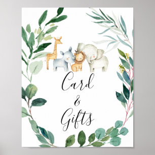 Poster Sinal de Chá de fraldas de Fusage Safari