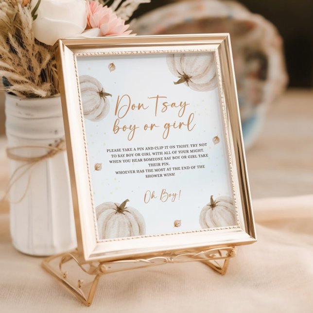 Poster Sinal de Chá de fraldas de outono (Criador carregado)