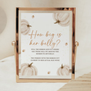 Poster Sinal de Chá de fraldas de outono