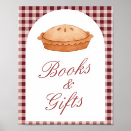 Poster Sinal de Chá de fraldas de pizza e presentes