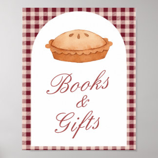 Poster Sinal de Chá de fraldas de pizza e presentes