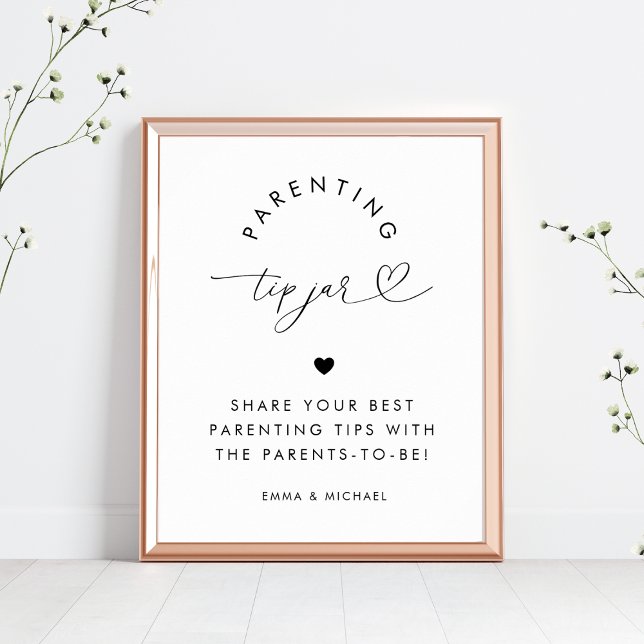 Poster Sinal de Chá de fraldas de Ponta de Parentalidade  (Criador carregado)