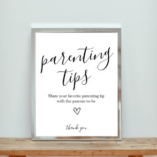 Poster Sinal de Chá de fraldas Dicas de parentalidade