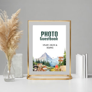 Poster Sinal de chá de fraldas do livro de convidados Rus