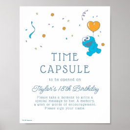 Poster Sinal de Chá de fraldas do Monstro do Cookie