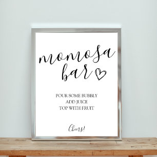 Poster Sinal de Chá de fraldas Momosa