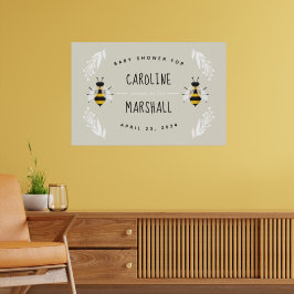Poster Sinal de Chá de fraldas Neutro da Mamãe