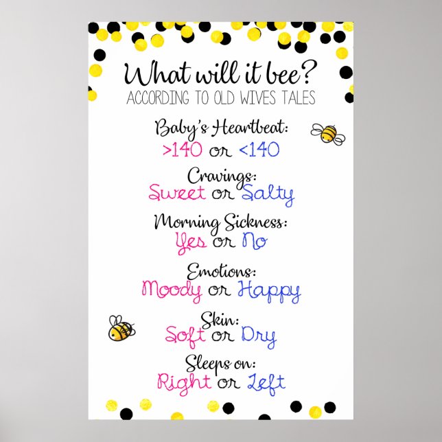 Poster Sinal de chá de fraldas neutro em relação ao gêner (Frente)