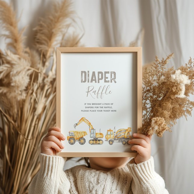 Poster Sinal de Chá de fraldas Raffle fralda (Criador carregado)