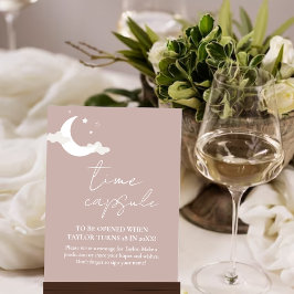 Poster Sinal de Chá de fraldas rosa minimalista