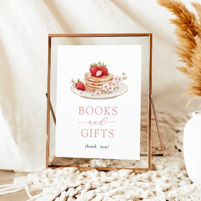 Poster Sinal de Chá de fraldas Strawberry Brunch (Criador carregado)