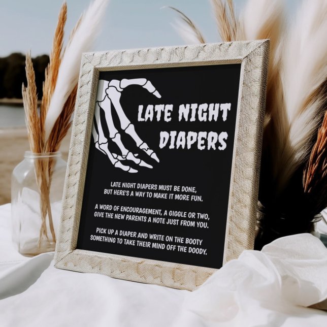 Poster Sinal de Chá de fraldas Tarde Noite de Fralda (Criador carregado)