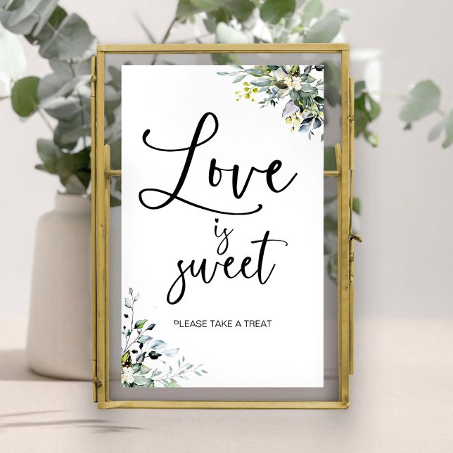 Poster Sinal de Chá de Noiva Amor é Doce Verdura (Criador carregado)